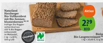 tegut Herzberger bio-vollkornbrot mit bio-sonnenblumenkernen Angebot