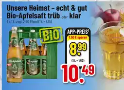 trinkgut Unsere heimat – echt & gut bio-apfelsaft trüb Angebot