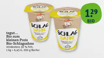 tegut Tegut... bio-schlagsahne Angebot