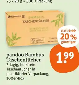 tegut Pandoo bambus taschentücher Angebot