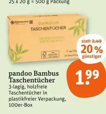 tegut Pandoo bambus taschentücher Angebot
