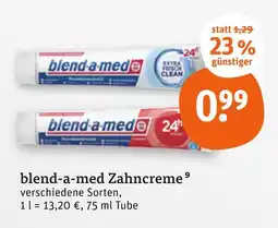 tegut Blend-a-med zahncreme extra frisch clean Angebot