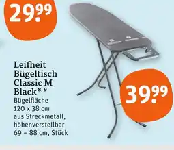tegut Leifheit bügeltisch classic m black Angebot
