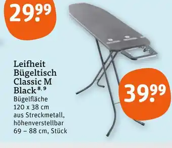 tegut Leifheit bügeltisch classic m black Angebot