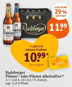 tegut Radeberger pilsner, pilsner alkoholfreis bier Angebot