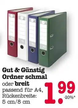 E-Center Gut & günstig ordner schmal Angebot