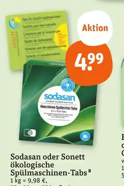tegut Sodasan maschinen spülmittel tabs Angebot