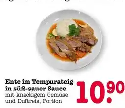 E-Center Ente im tempurateig in süß-sauer sauce Angebot