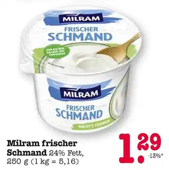 E-Center Milram frischer schmand Angebot
