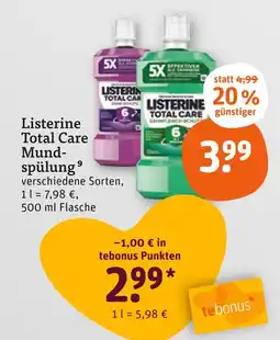 tegut Listerine total care mundspülung Angebot