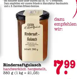 E-Center Edition h. wohlfahrt rindersaftgulasch Angebot