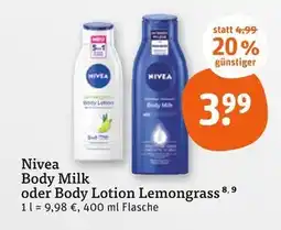 tegut Nivea body milk Angebot