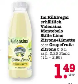 E-Center Valensina montebelo stille limo zitrone+limette Angebot