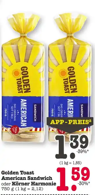 E-Center Golden toast american sandwich Angebot