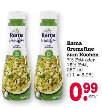 E-Center Rama cremfine zum kochen 7% fett Angebot