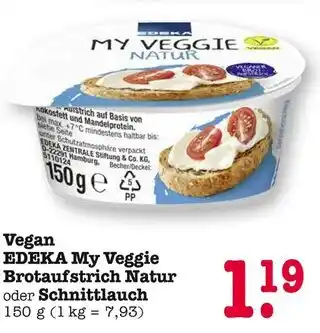 E-Center Edeka my veggie brotaufstrich natur Angebot
