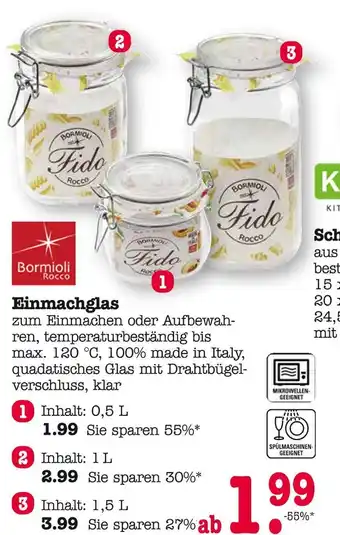 E-Center Bormioli rocco einmachglas 0,5 l Angebot