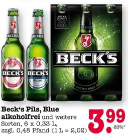 E-Center Beck's pils Angebot
