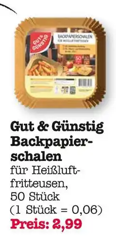 E-Center Gut & günstig backpapierschalen Angebot