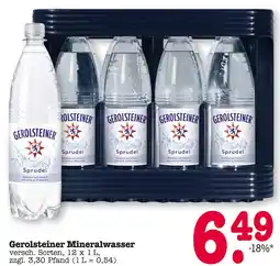 E-Center Gerolsteiner mineralwasser Angebot