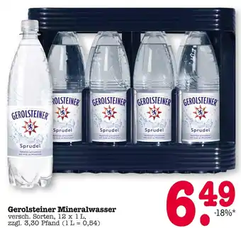 E-Center Gerolsteiner mineralwasser Angebot