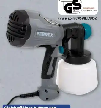 Aldi Nord Ferrex Farbsprühpistole ANS-24-003 Angebot