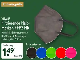 Aldi Nord Vitalis Filtrierende Halbmasken FFP2 NR Angebot