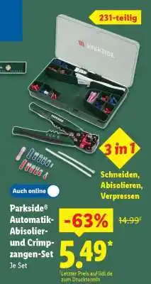 Lidl Parkside Automatik-Abisolier- und Crimpzangen-Set Angebot