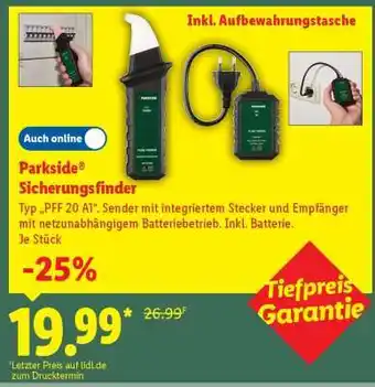 Lidl Parkside Sicherungsfinder Angebot