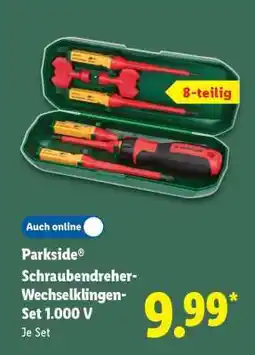 Lidl Parkside Schraubendreher-Wechselklingen-Set 1.000 V Angebot