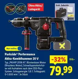 Lidl PARKSIDE PERFORMANCE Akku-Kombihammer 20 V Angebot
