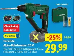 Lidl Parkside Akku-Bohrhammer 20 V Angebot