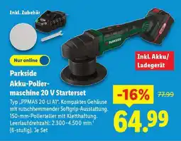 Lidl Parkside Akku-Poliermaschine 20 V Starterset Angebot