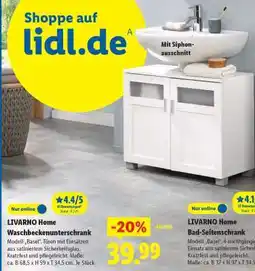 Lidl LIVARNO home Waschbeckenunterschrank Angebot