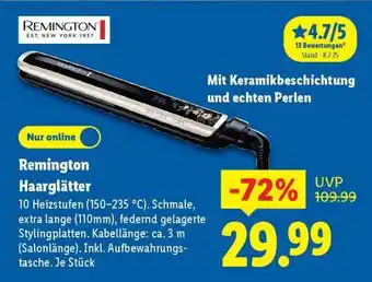 Lidl REMINGTON Haarglätter Angebot