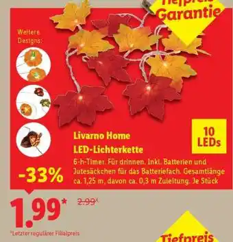Lidl LIVARNO home LED-Lichterkette Angebot