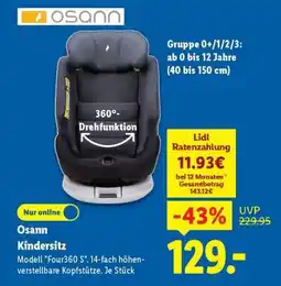 Lidl osann Kindersitz Angebot