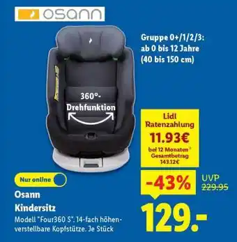 Lidl osann Kindersitz Angebot