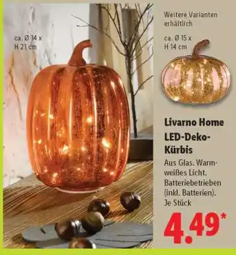 Lidl LIVARNO home LED-Deko-Kürbis Angebot