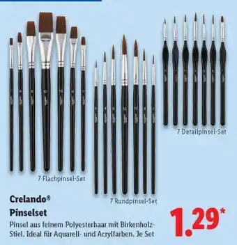 Lidl Crelando Pinselset Angebot