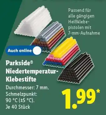 Lidl Parkside Niedertemperatur-Klebestifte Angebot