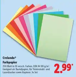 Lidl Crelando Farbpapaier Angebot