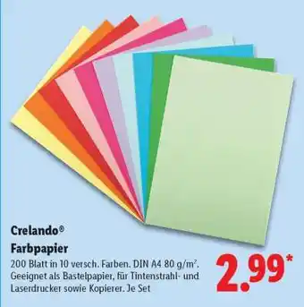 Lidl Crelando Farbpapaier Angebot