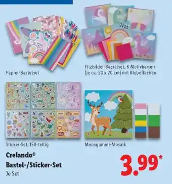Lidl Crelando Bastel-/Sticker-Set Angebot