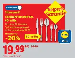 Lidl Silvercrest Edelstahl-Besteck-Set, 60-teilig Angebot