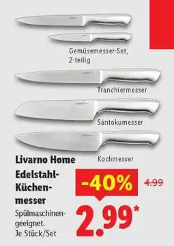 Lidl LIVARNO home Edelstahl-Küchenmesser Angebot