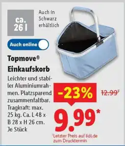 Lidl TOPMOVE Einkaufskorb Angebot