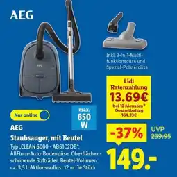 Lidl AEG Staubsauger mit Beutel Angebot