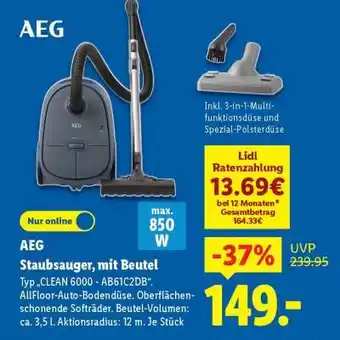 Lidl AEG Staubsauger mit Beutel Angebot
