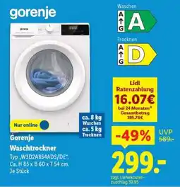 Lidl gorenje Waschtrockner Angebot